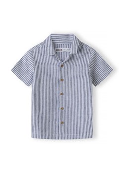 Lniana koszula dla chłopca z krótkim rękawem w paski ze sklepu 5.10.15 w kategorii Koszule chłopięce - zdjęcie 170964396
