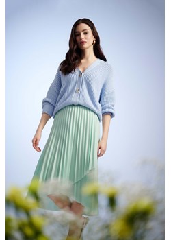 Niebieski rozpinany sweter damski z bawełny ze sklepu 5.10.15 w kategorii Swetry damskie - zdjęcie 170964415