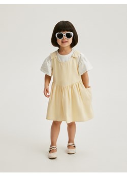 Reserved - Bawełniana sukienka - żółty ze sklepu Reserved w kategorii Sukienki dziewczęce - zdjęcie 170965216