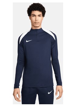 Męska treningowa koszulka piłkarska z zamkiem 1/2 Dri-FIT Nike Strike - Niebieski ze sklepu Nike poland w kategorii T-shirty męskie - zdjęcie 170966475