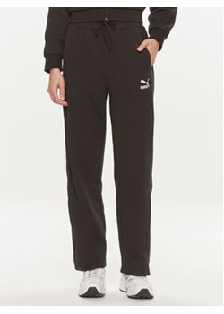 Puma Spodnie dresowe T7 624212 Czarny Relaxed Fit ze sklepu MODIVO w kategorii Spodnie damskie - zdjęcie 170968535