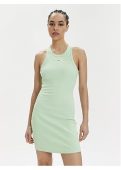 Tommy Jeans Sukienka letnia Essential DW0DW17406 Zielony Slim Fit ze sklepu MODIVO w kategorii Sukienki - zdjęcie 170969266