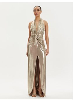 Nissa Sukienka wieczorowa RS14865 Złoty Regular Fit ze sklepu MODIVO w kategorii Sukienki - zdjęcie 170969947