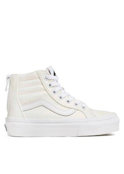 Vans Sneakersy Sk8-Hi Zip VN0005VSWHT1 Biały ze sklepu MODIVO w kategorii Trampki dziecięce - zdjęcie 170970576