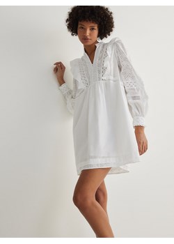 Reserved - Sukienka z ażurowym wzorem - biały ze sklepu Reserved w kategorii Sukienki - zdjęcie 170971206