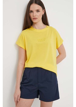 North Sails t-shirt bawełniany damski kolor żółty 093372 ze sklepu ANSWEAR.com w kategorii Bluzki damskie - zdjęcie 170972236