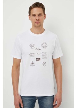Pepe Jeans t-shirt bawełniany męski kolor biały z nadrukiem ze sklepu ANSWEAR.com w kategorii T-shirty męskie - zdjęcie 170972275