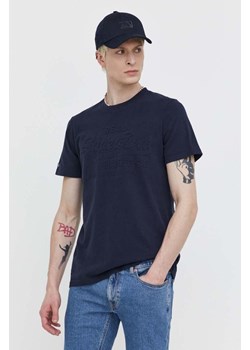 Superdry t-shirt bawełniany męski kolor granatowy z aplikacją ze sklepu ANSWEAR.com w kategorii T-shirty męskie - zdjęcie 170972318