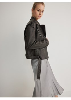Reserved - Spódnica midi z wiskozy - srebrny ze sklepu Reserved w kategorii Spódnice - zdjęcie 170976847