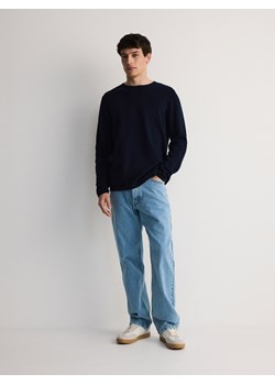 Reserved - Bawełniany sweter - granatowy ze sklepu Reserved w kategorii Swetry męskie - zdjęcie 170977238