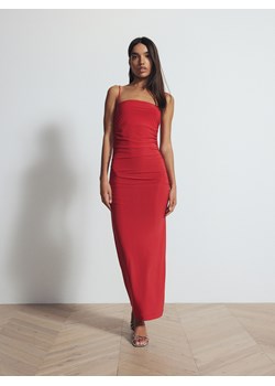 Reserved - Sukienka maxi z drapowaniem - czerwony ze sklepu Reserved w kategorii Sukienki - zdjęcie 170977285