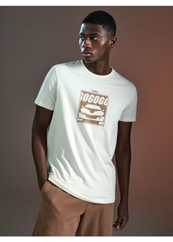Sinsay - Koszulka z nadrukiem - kremowy ze sklepu Sinsay w kategorii T-shirty męskie - zdjęcie 170977747