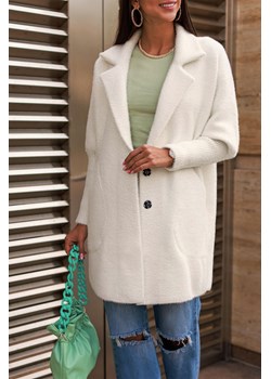 Narzutka damska LIORA ECRU ze sklepu Ivet Shop w kategorii Płaszcze damskie - zdjęcie 170979276