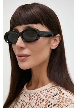 Gucci okulary przeciwsłoneczne damskie kolor czarny ze sklepu ANSWEAR.com w kategorii Okulary przeciwsłoneczne damskie - zdjęcie 170979289