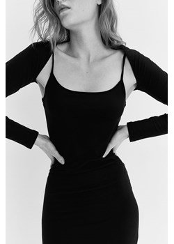 H & M - Komplet 2-częściowy sukienka bodycon i bolerko - Czarny ze sklepu H&M w kategorii Sukienki - zdjęcie 170979536