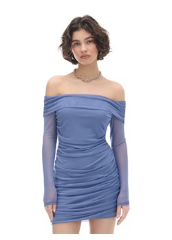 Cropp - Niebieska sukienka mini - niebieski ze sklepu Cropp w kategorii Sukienki - zdjęcie 170980466