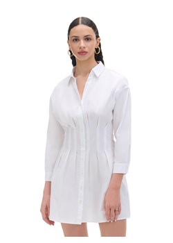 Cropp - Biała koszulowa sukienka - biały ze sklepu Cropp w kategorii Sukienki - zdjęcie 170980477