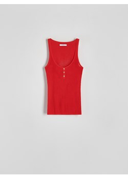 Reserved - Top z wiskozy - czerwony ze sklepu Reserved w kategorii Bluzki damskie - zdjęcie 170980808