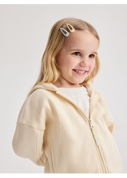Reserved - Bluza dresowa z kapturem - jasnożółty ze sklepu Reserved w kategorii Bluzy dziewczęce - zdjęcie 170980817