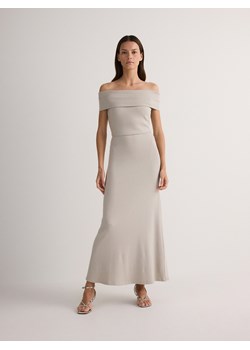 Reserved - Dzianinowa sukienka z modalem - beżowy ze sklepu Reserved w kategorii Sukienki - zdjęcie 170980958