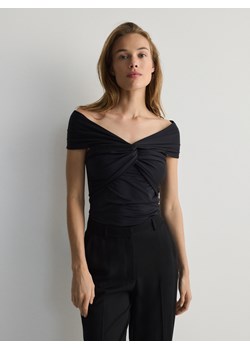Reserved - Bluzka z ozdobnym węzłem - czarny ze sklepu Reserved w kategorii Bluzki damskie - zdjęcie 170980967