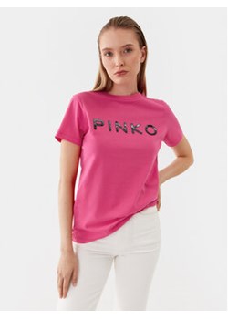 Pinko T-Shirt Start 101752 A150 Różowy Regular Fit ze sklepu MODIVO w kategorii Bluzki damskie - zdjęcie 170984878