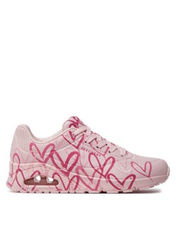 Skechers Sneakersy Uno Spread The Love 155507/LTPK Różowy ze sklepu MODIVO w kategorii Buty sportowe damskie - zdjęcie 170985606