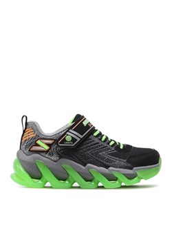 Sneakersy Skechers S Lights 400130L/BKLM Black/Lime ze sklepu eobuwie.pl w kategorii Buty sportowe dziecięce - zdjęcie 170987649