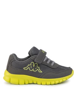 Sneakersy Kappa 260634K Grey/Lime 1633 ze sklepu eobuwie.pl w kategorii Buty sportowe dziecięce - zdjęcie 170987797