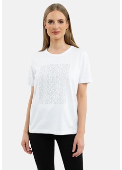 T-shirt z nadrukiem, Comfort Fit, T-MESTI ze sklepu Volcano.pl w kategorii Bluzki damskie - zdjęcie 170988755