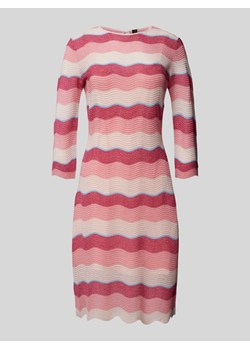 Sukienka z dzianiny o długości do kolan ze wzorem w paski ze sklepu Peek&Cloppenburg  w kategorii Sukienki - zdjęcie 170992738