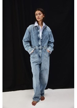 H & M - Dżinsowy kombinezon - Niebieski ze sklepu H&M w kategorii Kombinezony damskie - zdjęcie 170993515