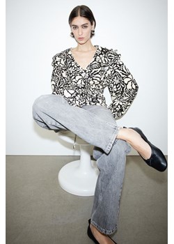H & M - Bluzka z falbankami - Czarny ze sklepu H&M w kategorii Bluzki damskie - zdjęcie 170993518