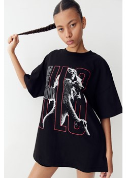 H & M - T-shirt oversize z nadrukiem - Czarny ze sklepu H&M w kategorii Bluzki damskie - zdjęcie 170993527