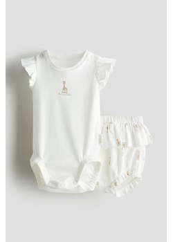 H & M - Komplet 2-częściowy z body i majtkami - Biały ze sklepu H&M w kategorii Odzież dla niemowląt - zdjęcie 170993578