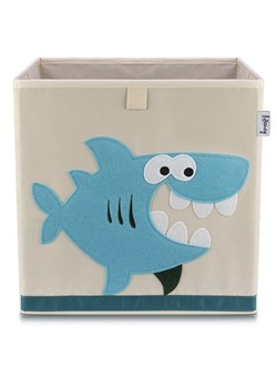 Lifeney Pudełko &quot;Shark&quot; w kolorze beżowo-turkusowym - 33 x 33 x 33 cm ze sklepu Limango Polska w kategorii Kosze i pudełka na zabawki - zdjęcie 170995196