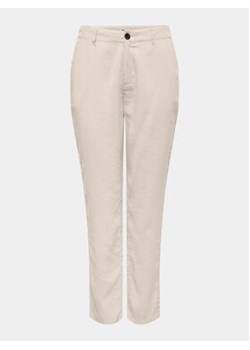 ONLY Chinosy Aris 15310843 Beżowy Regular Fit ze sklepu MODIVO w kategorii Spodnie damskie - zdjęcie 170997619