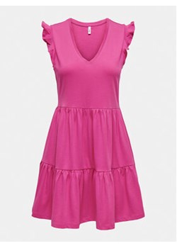ONLY Sukienka letnia May 15226992 Różowy Regular Fit ze sklepu MODIVO w kategorii Sukienki - zdjęcie 170997677