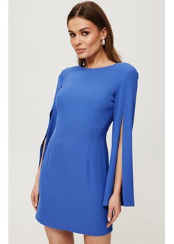 Sukienka z rozciętymi rękawami niebieska K190, Kolor niebieski, Rozmiar L, makover ze sklepu Primodo w kategorii Sukienki - zdjęcie 170997845