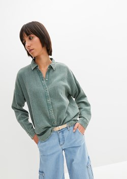 Szeroka bluzka muślinowa z efektem used ze sklepu bonprix w kategorii Koszule damskie - zdjęcie 170999107