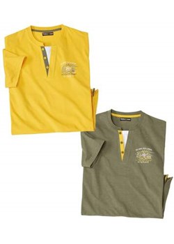 Zestaw 2 koszulek z podwójnym dekoltem ze sklepu Atlas For Men w kategorii T-shirty męskie - zdjęcie 171000427
