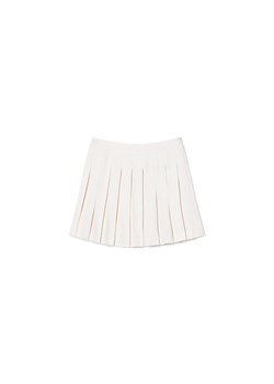 Cropp - Kremowa plisowana spódniczka - kremowy ze sklepu Cropp w kategorii Sukienki - zdjęcie 171000436