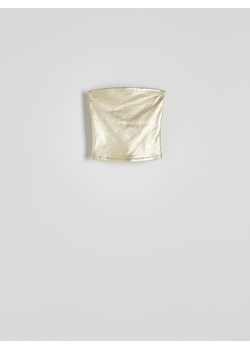 Reserved - Top z połyskiem - złoty ze sklepu Reserved w kategorii Bluzki damskie - zdjęcie 171000595