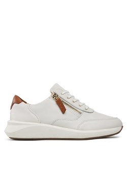 Sneakersy Clarks Un Rio Zip 261673724 White Leather ze sklepu eobuwie.pl w kategorii Buty sportowe damskie - zdjęcie 171000958