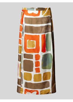 Spódnica midi z jedwabiu ze wzorem na całej powierzchni ze sklepu Peek&Cloppenburg  w kategorii Spódnice - zdjęcie 171001595