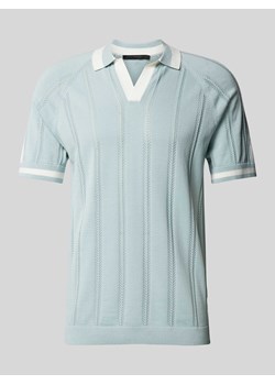Koszula z dzianiny z kołnierzykiem polo model ‘Leamor’ ze sklepu Peek&Cloppenburg  w kategorii T-shirty męskie - zdjęcie 171001778