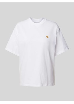 T-shirt z wyhaftowanym logo ze sklepu Peek&Cloppenburg  w kategorii Bluzki damskie - zdjęcie 171001919
