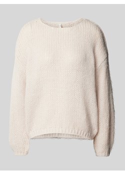 Sweter z dzianiny z okrągłym dekoltem model ‘NORDIC’ ze sklepu Peek&Cloppenburg  w kategorii Swetry damskie - zdjęcie 171001935