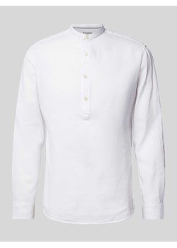 Koszula lniana o kroju regular fit ze stójką ze sklepu Peek&Cloppenburg  w kategorii Koszule męskie - zdjęcie 171001978