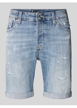 Szorty jeansowe z przetarciami model ‘BLAIR’ ze sklepu Peek&Cloppenburg  w kategorii Spodenki męskie - zdjęcie 171002028